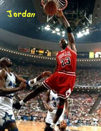 Michael Jordan La calidad de Michael Jordan fue decisiva para que los Chicago Bulls conquistaran seis ttulos de la NBA durante la dcada de 1990 (1991-1993 y 1996-1998). Su espectacular juego le convirti en el mejor jugador de la historia.